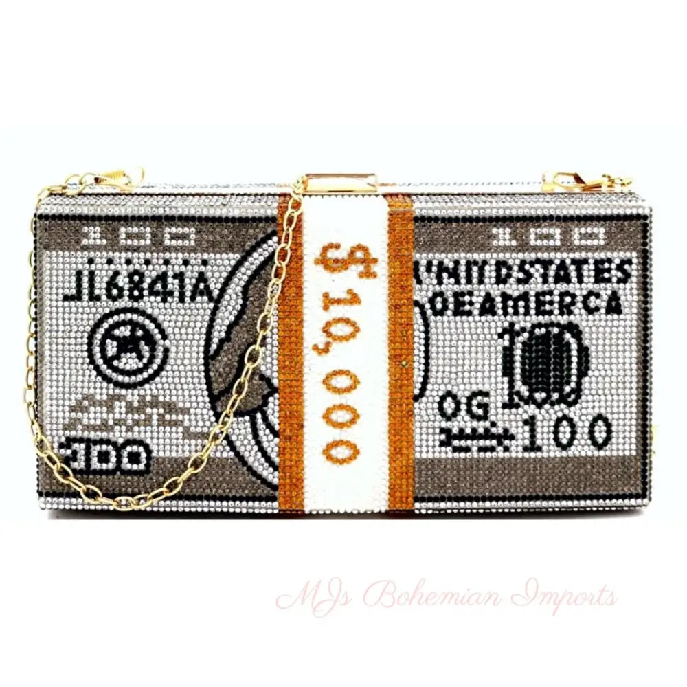 Black Bling $10K Rectangle Clutch