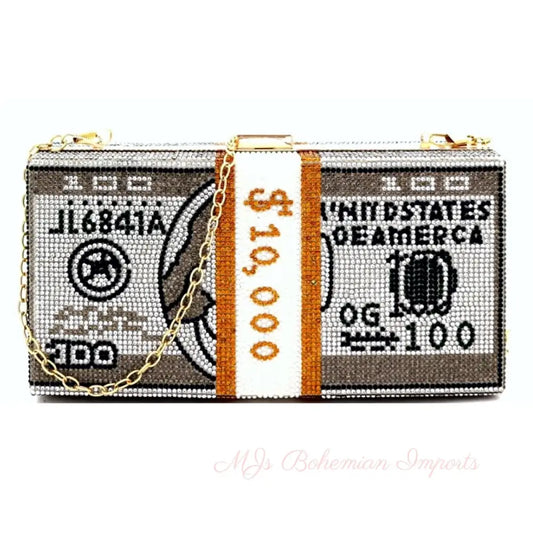 Black Bling $10K Rectangle Clutch