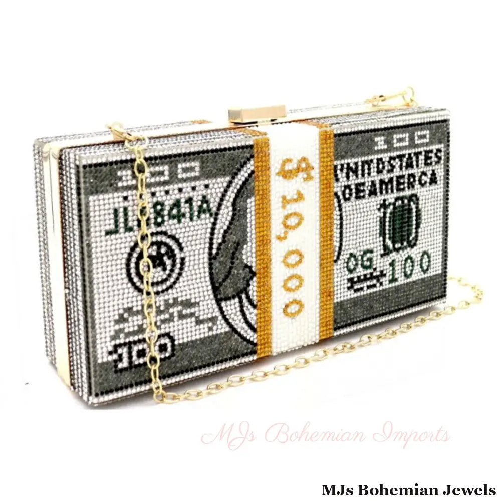 Black Bling $10K Rectangle Clutch