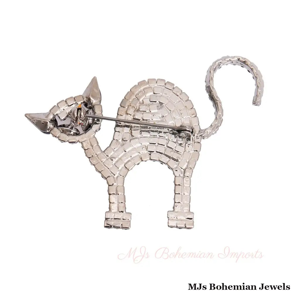 Black Cat Halloween Pin