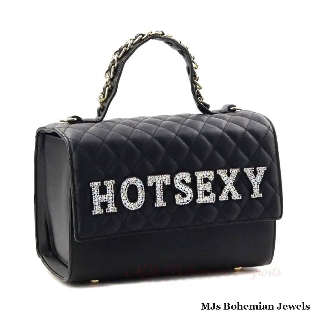Black HOT SEXY Quilted Satchel Set
