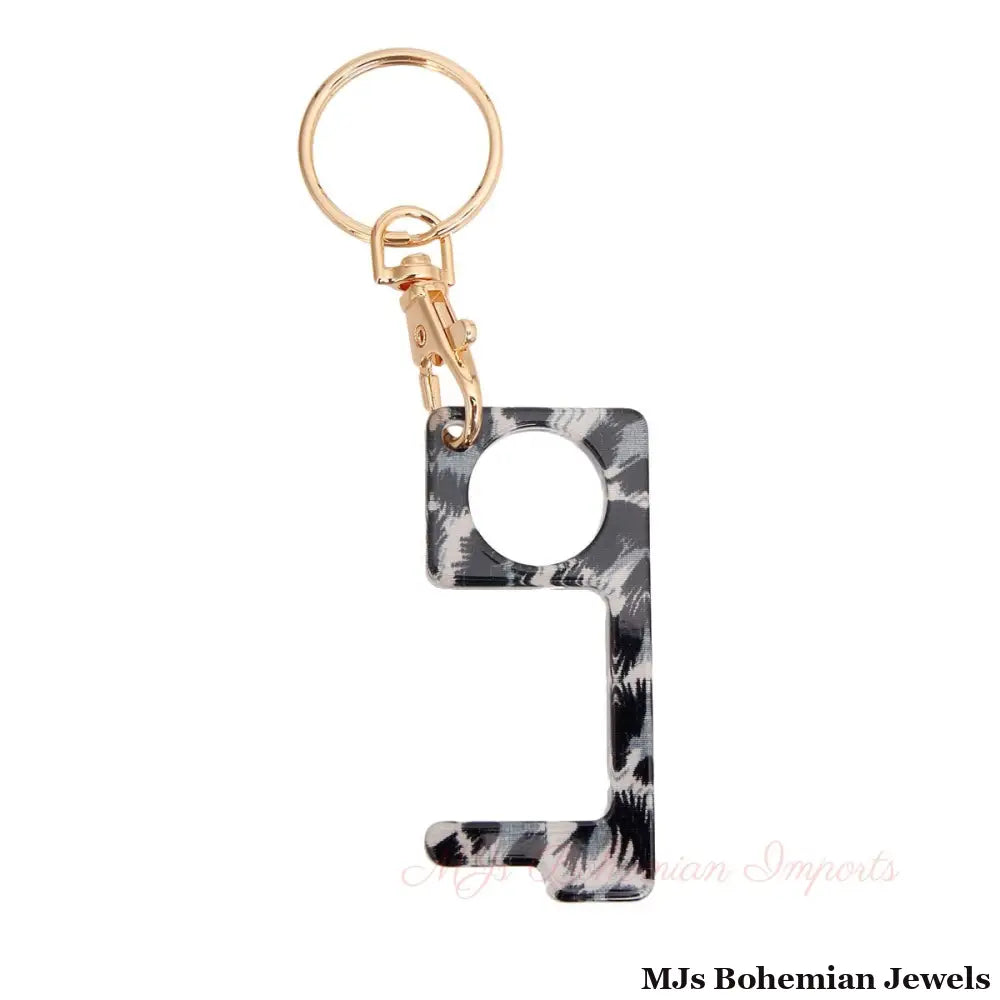 Black Leopard Touchless Door Button Tool