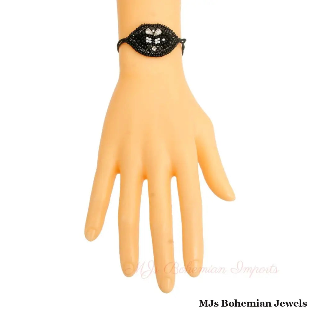 Black Lips Friendship Bracelet