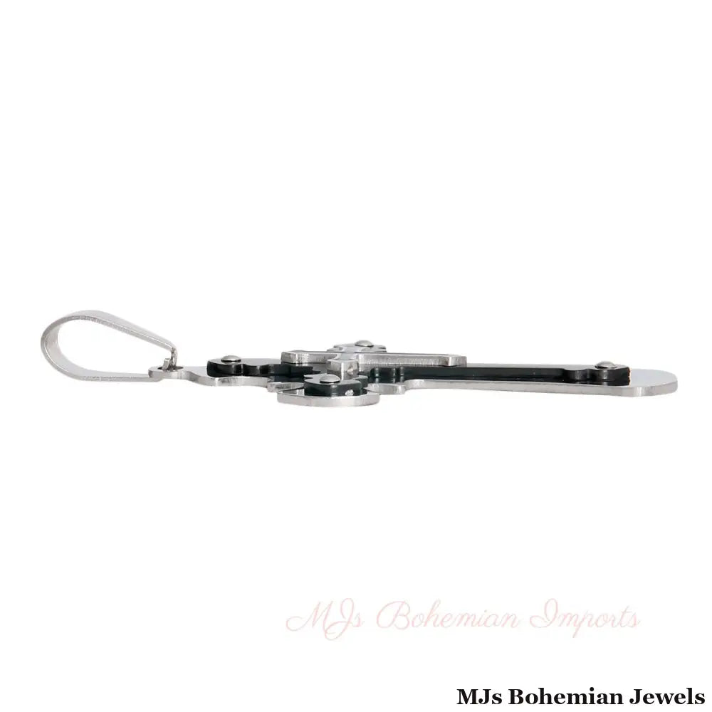 Black Stainless Steel Cross Pendant