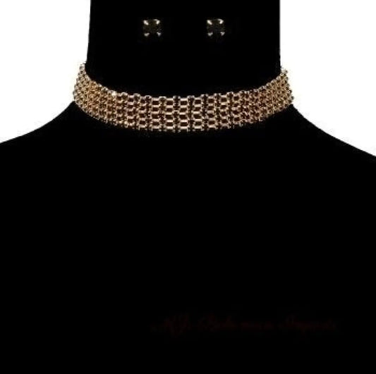 Black Stone Metal Choker