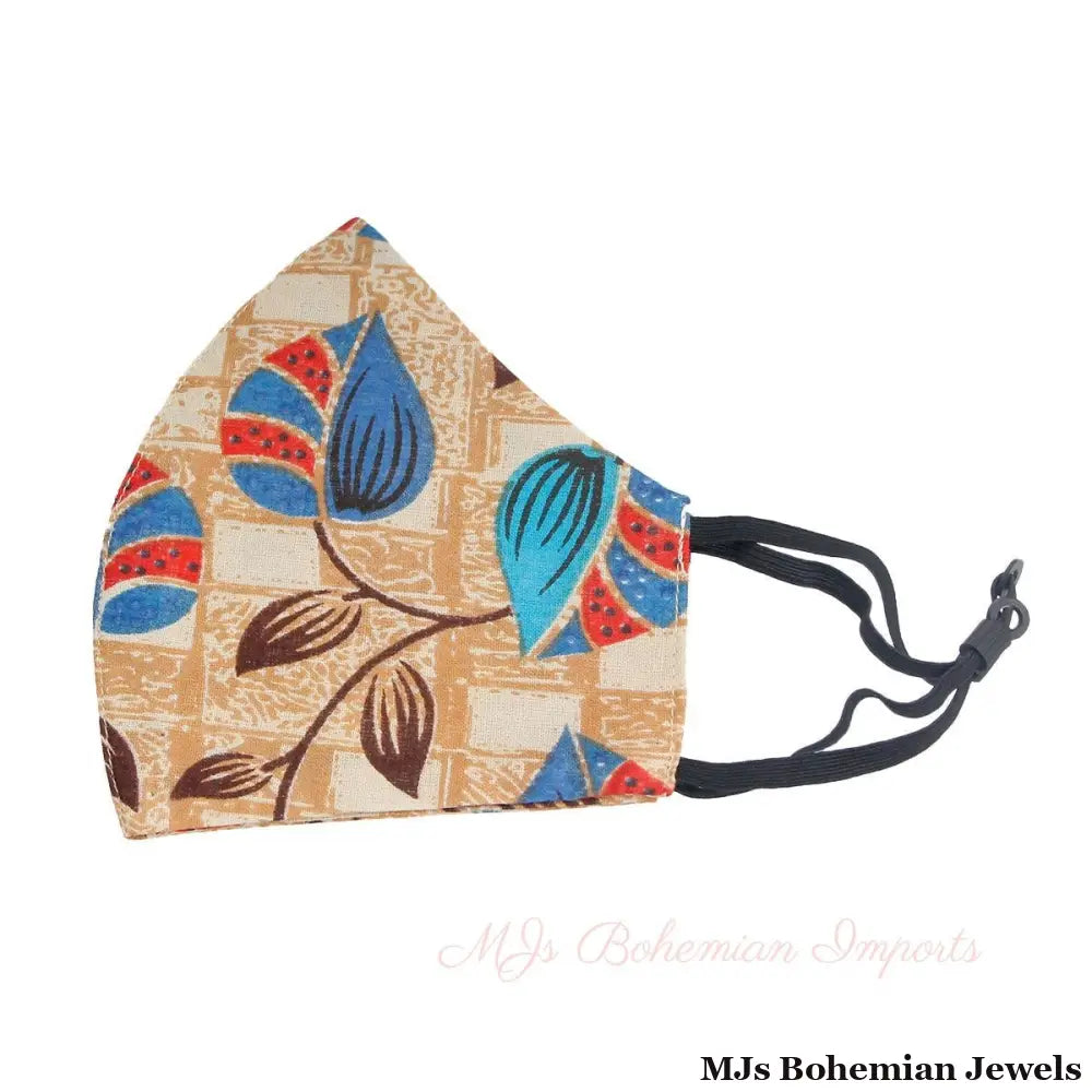 Blue Leaves Print Mask