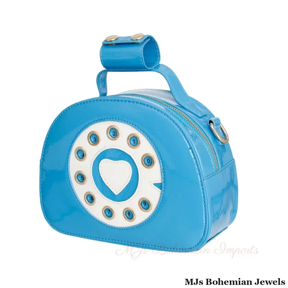 Blue Rotary Phone AUX Bag