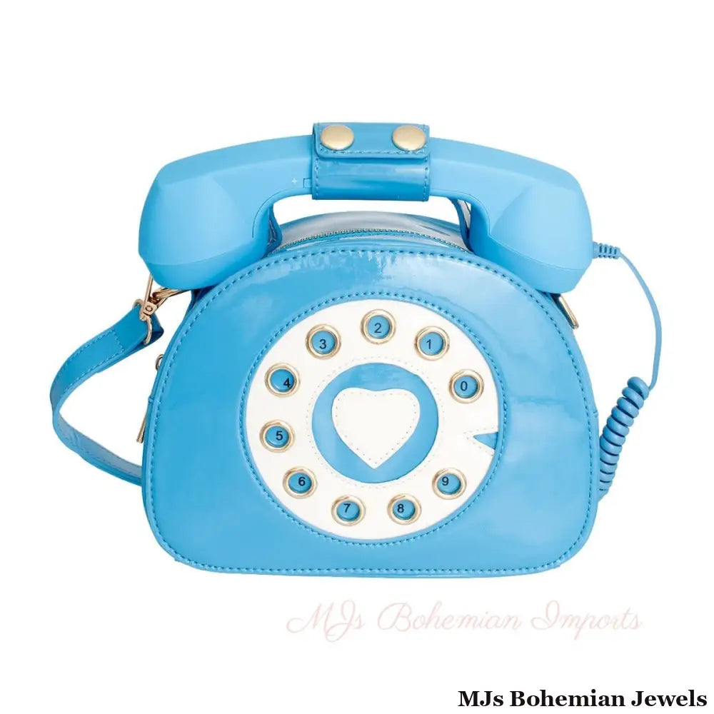 Blue Rotary Phone AUX Bag