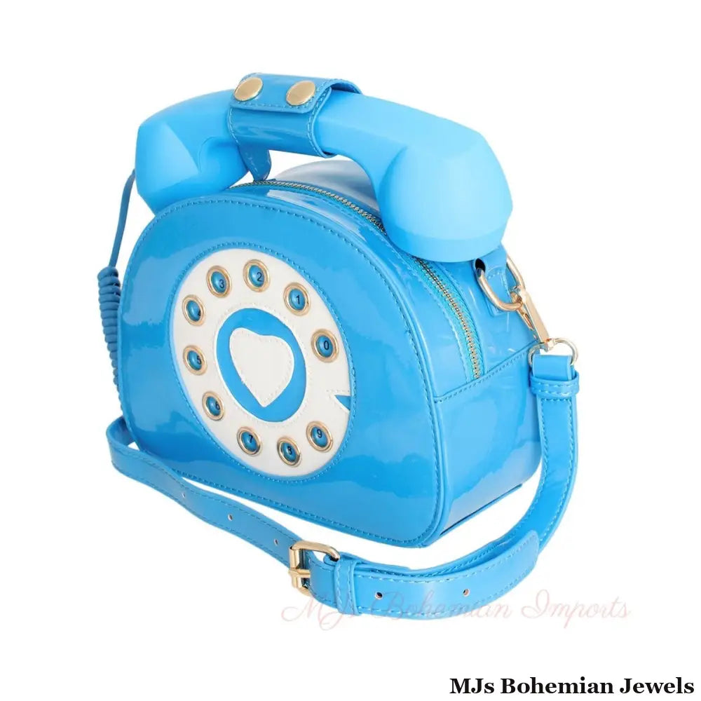 Blue Rotary Phone AUX Bag