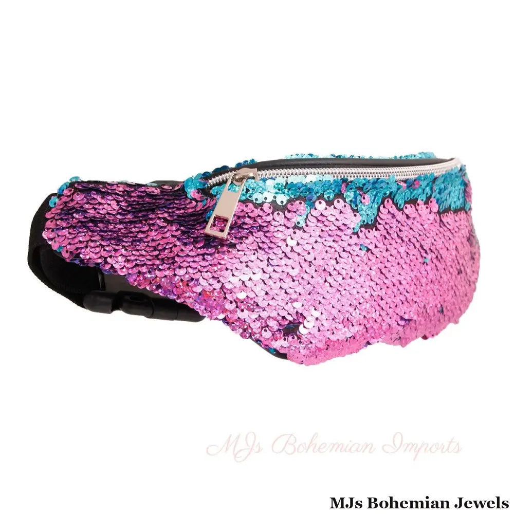 Blue to Purple Sequin Fanny Pack