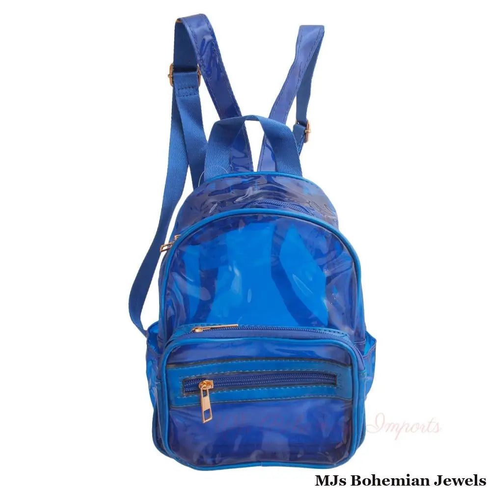 Blue Transparent Backpack
