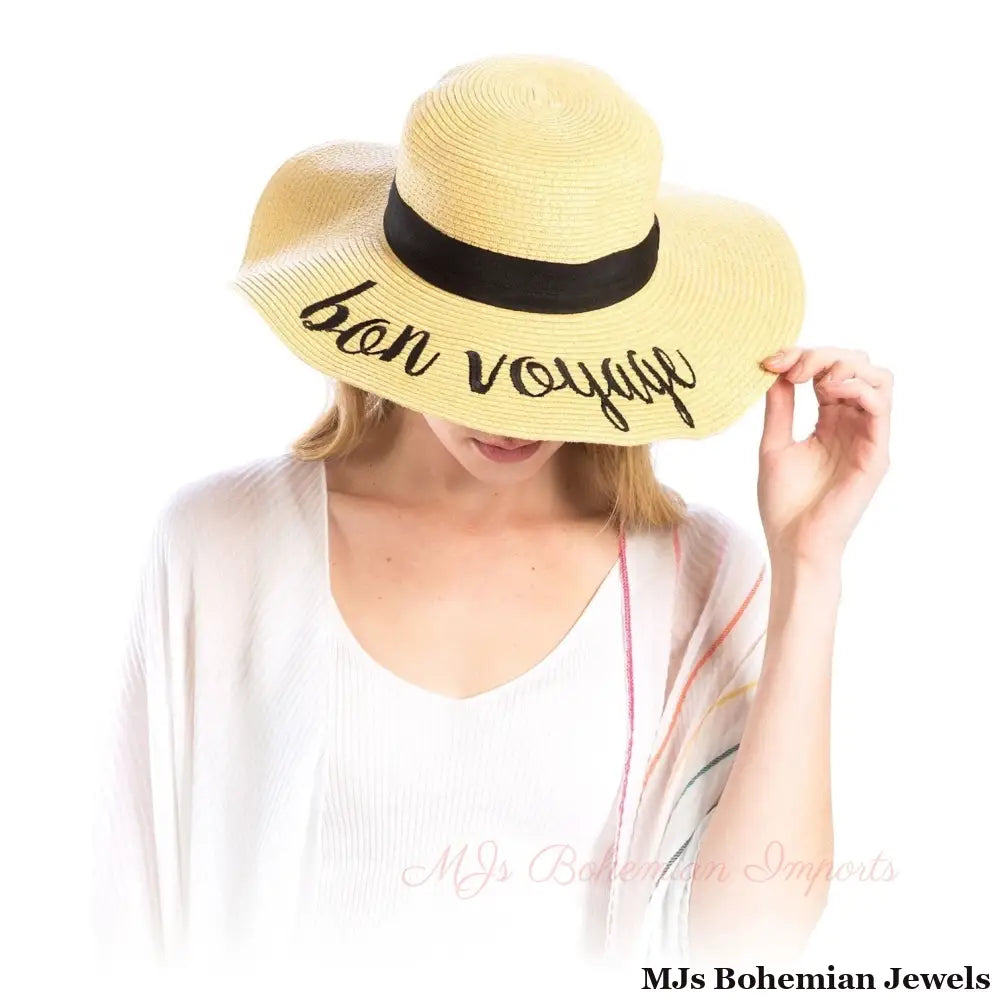 Bon Voyage Beige Floppy Hat