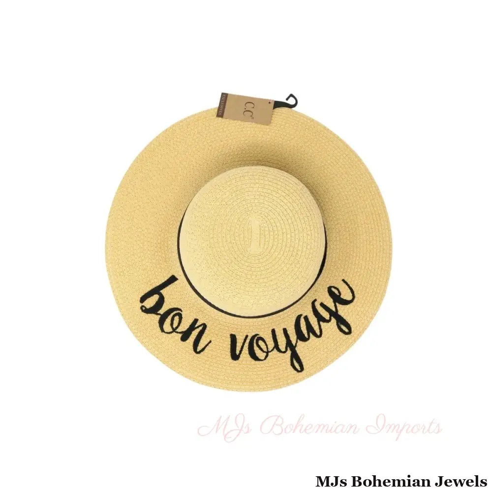 Bon Voyage Beige Floppy Hat