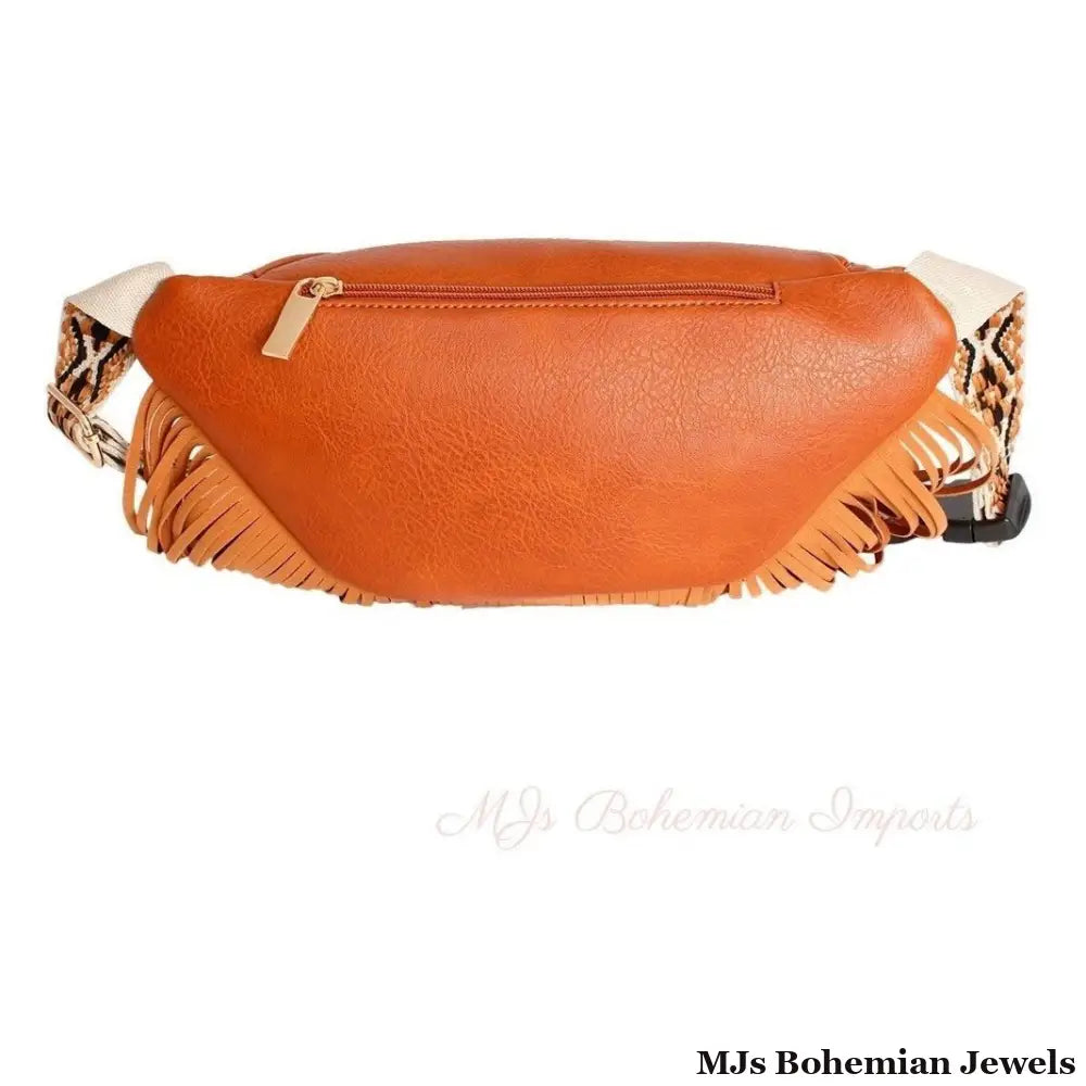 Brown Fringe Fanny Pack