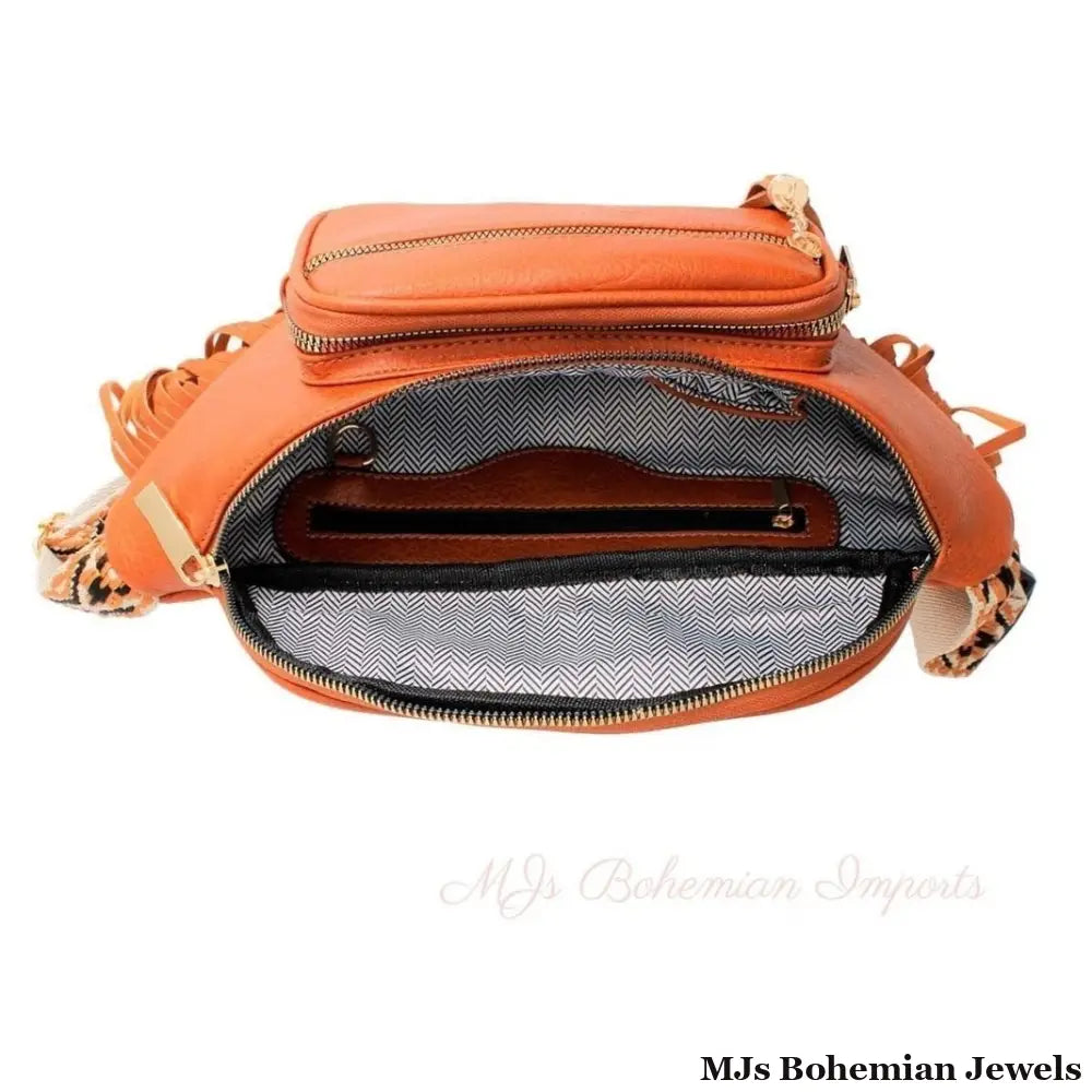 Brown Fringe Fanny Pack