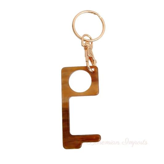 Brown Touchless Door Button Tool