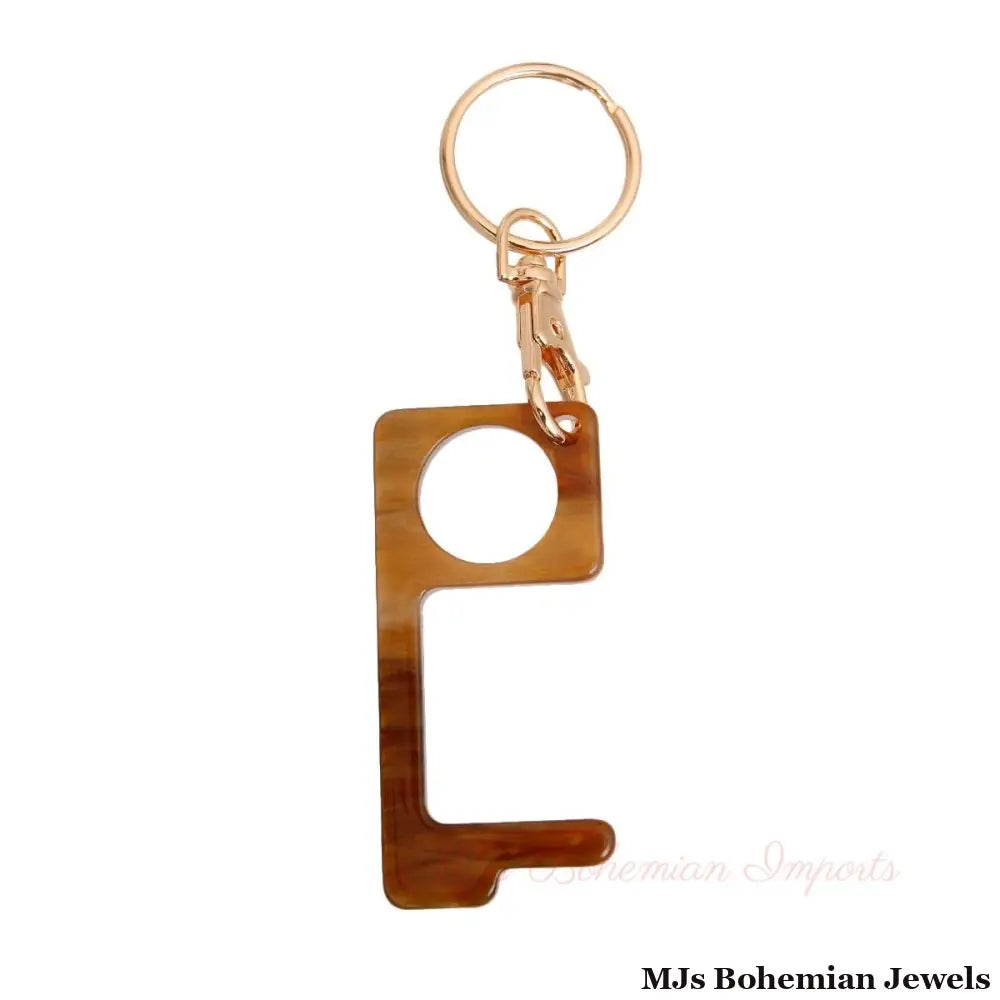 Brown Touchless Door Button Tool