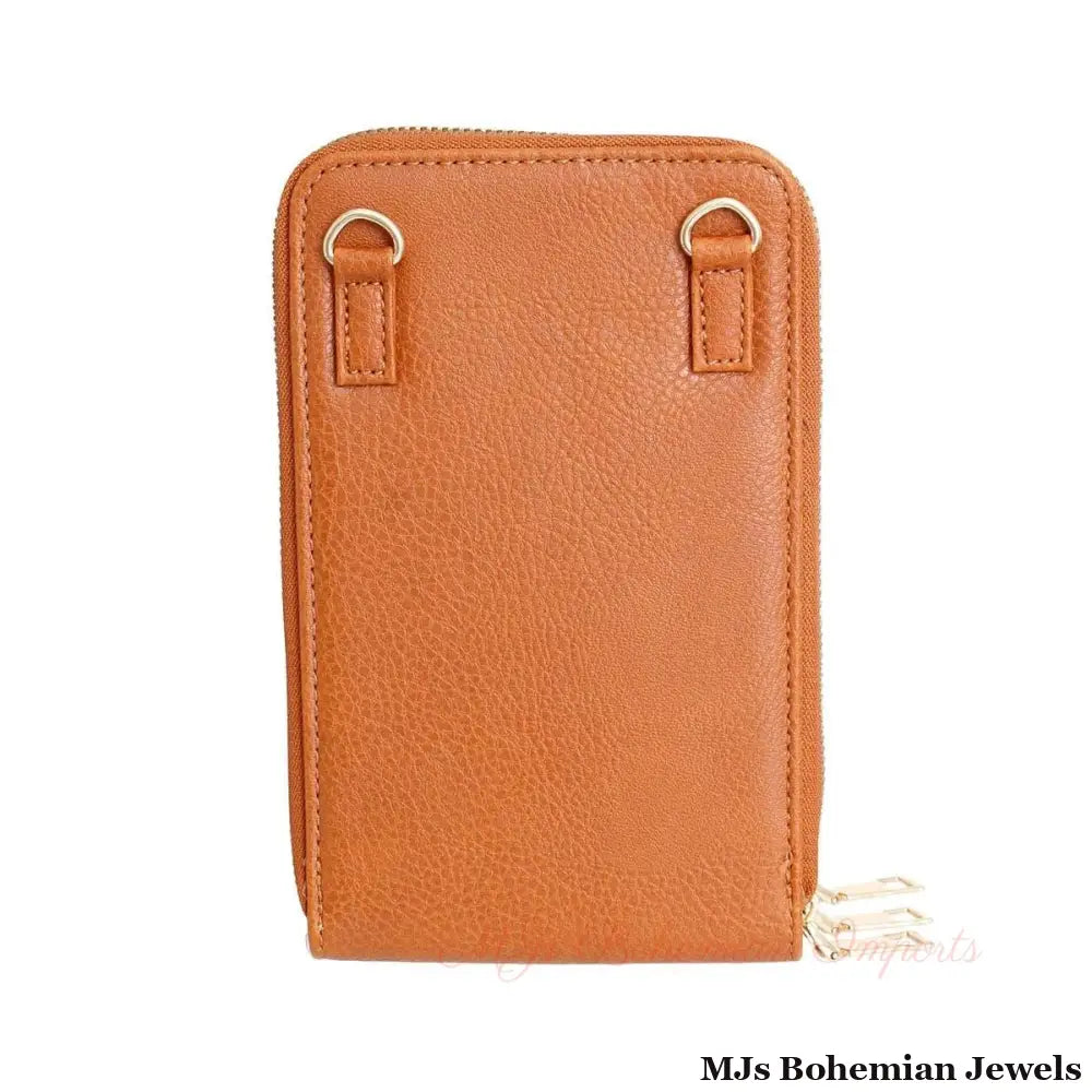 Camel Triple Pocket Crossbody