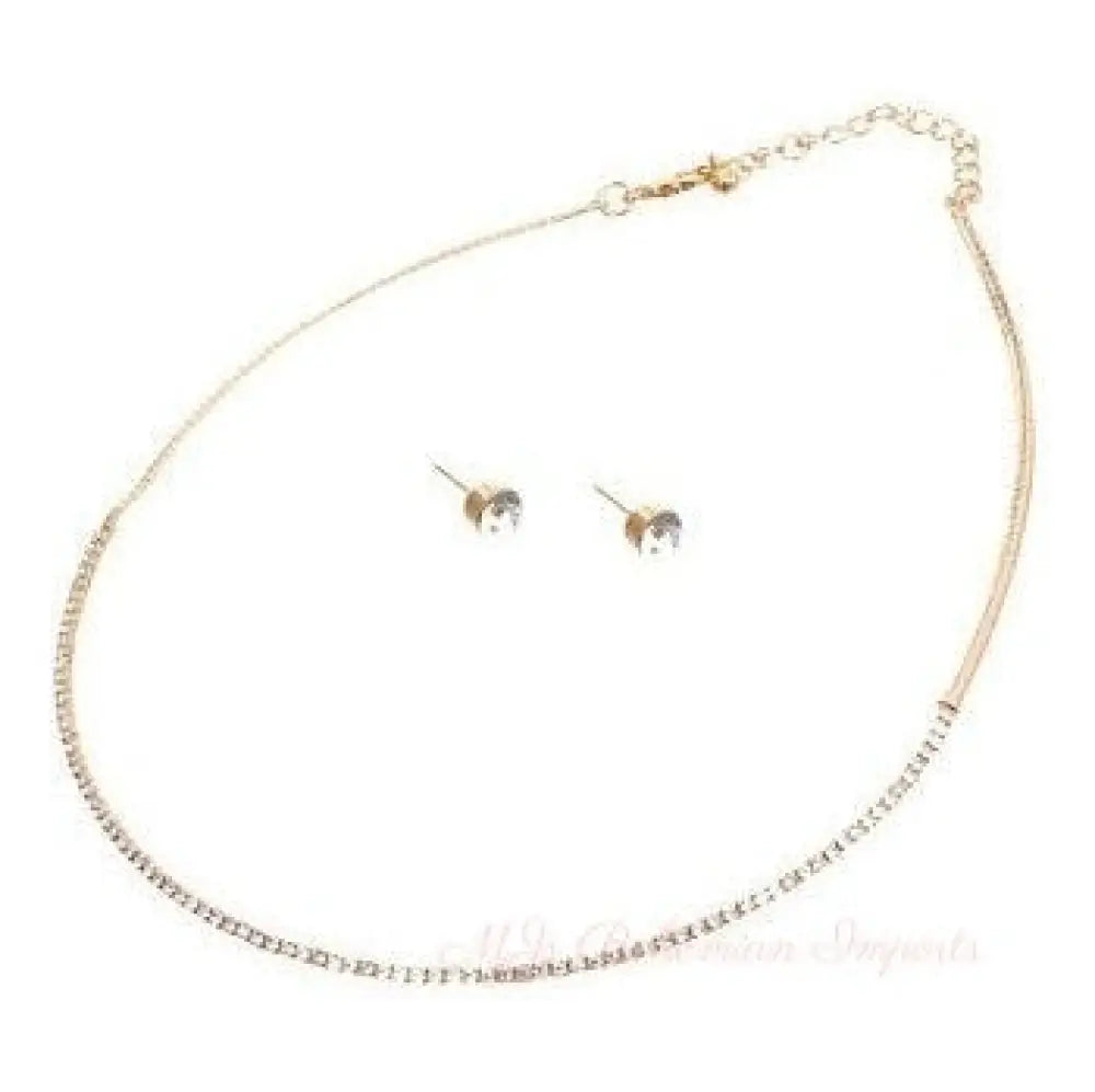 Clear Stone Elegant Necklace Set