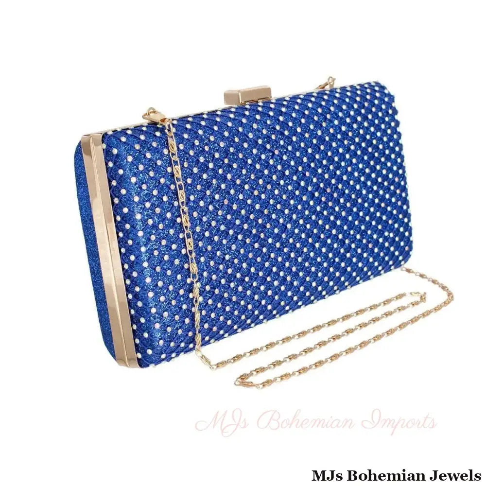 Clutch Hard Case Royal Blue Bag for Women