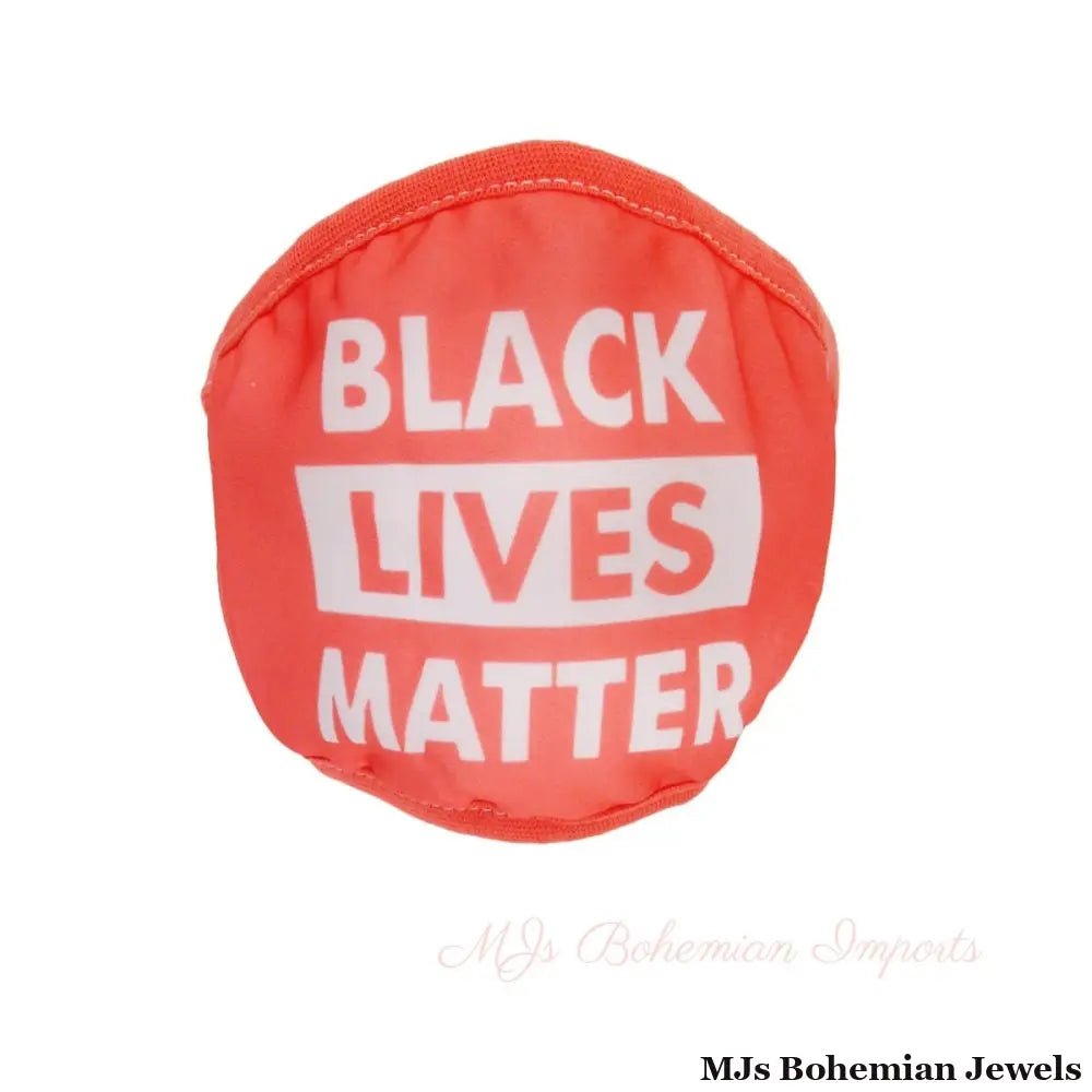 Coral Cotton BLACK LIVES MATTER Mask