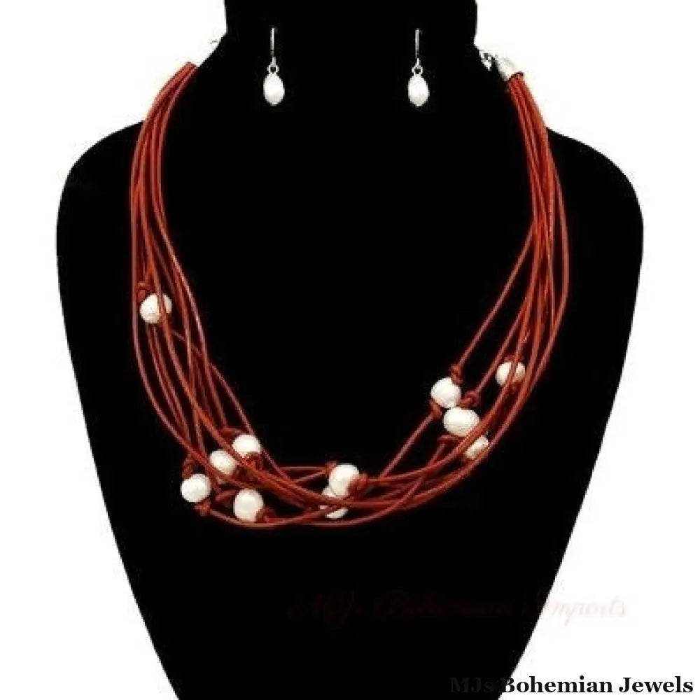 Cord Layered Necklace Set
