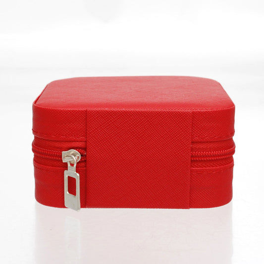Red Travel Square Jewelry Box Organizer for Women