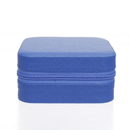 Blue Travel Square Jewelry Box Organizer for Women