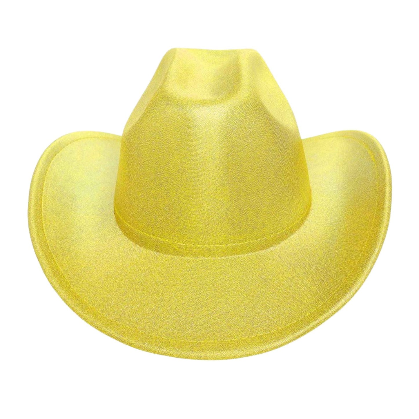 Cowboy Hat Yellow Metallic Finish Fashion Hat