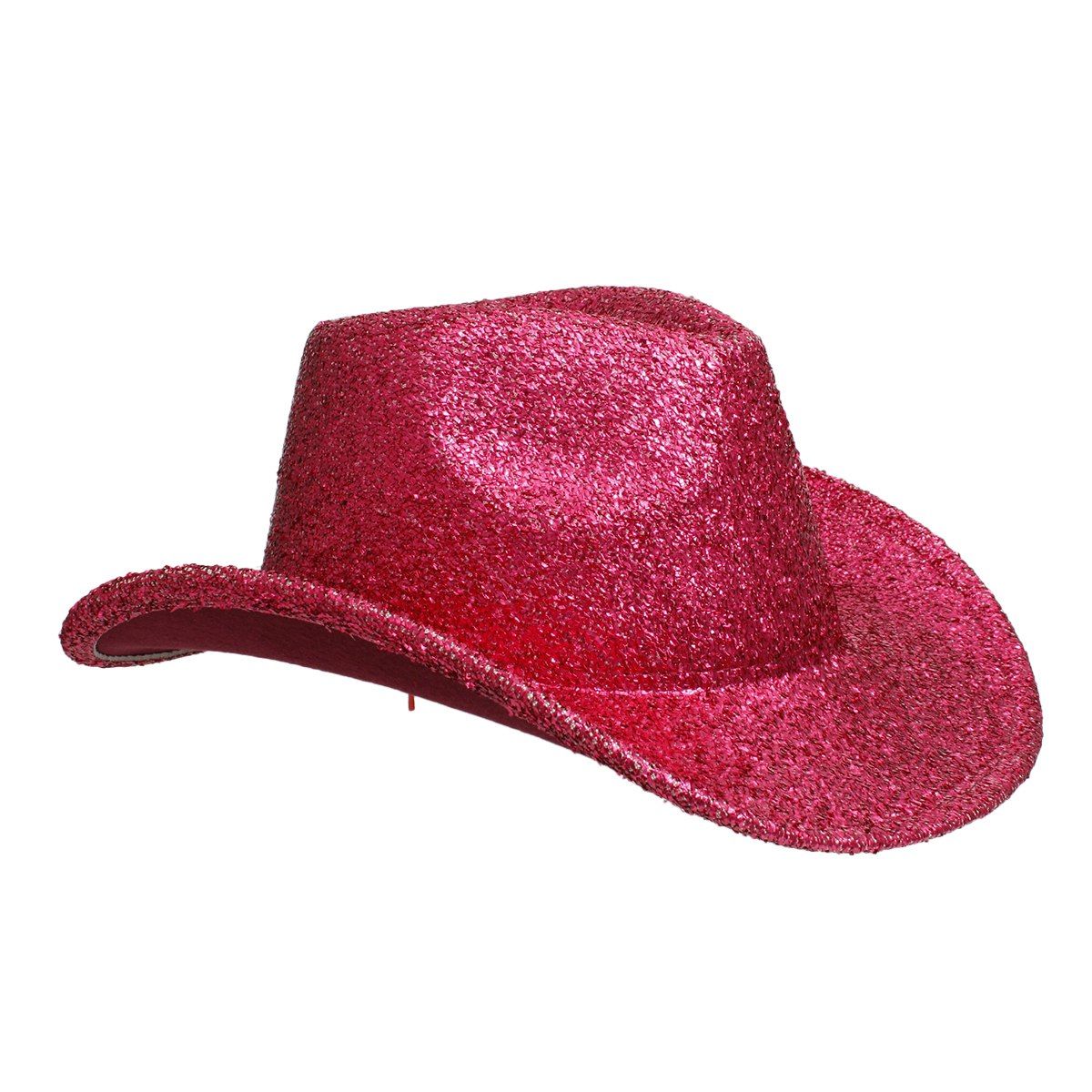 Cowboy Hat Red Metallic Glittering Fashion Hat Women