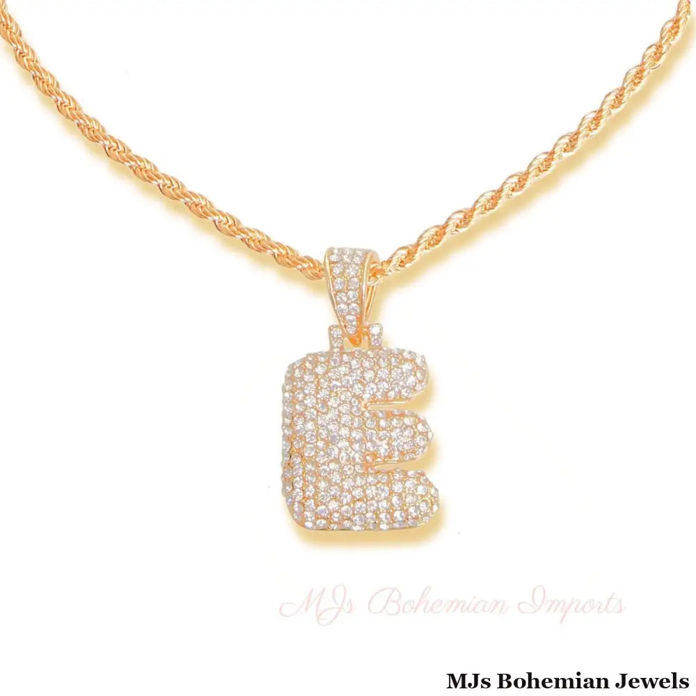 E Initial Necklace