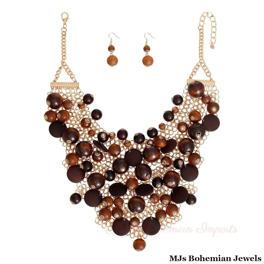 Earth-Toned Wood Chainmail Set