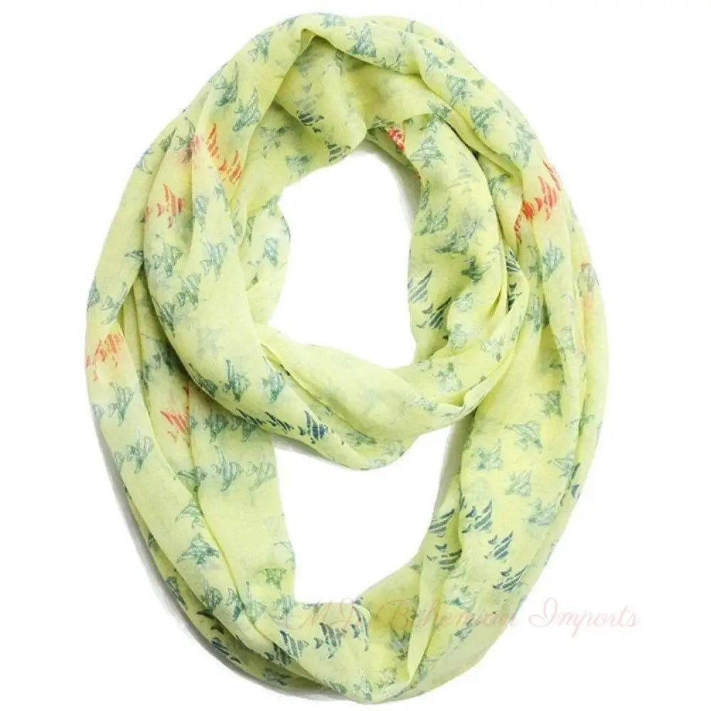 Fish Print Cotton Infinity