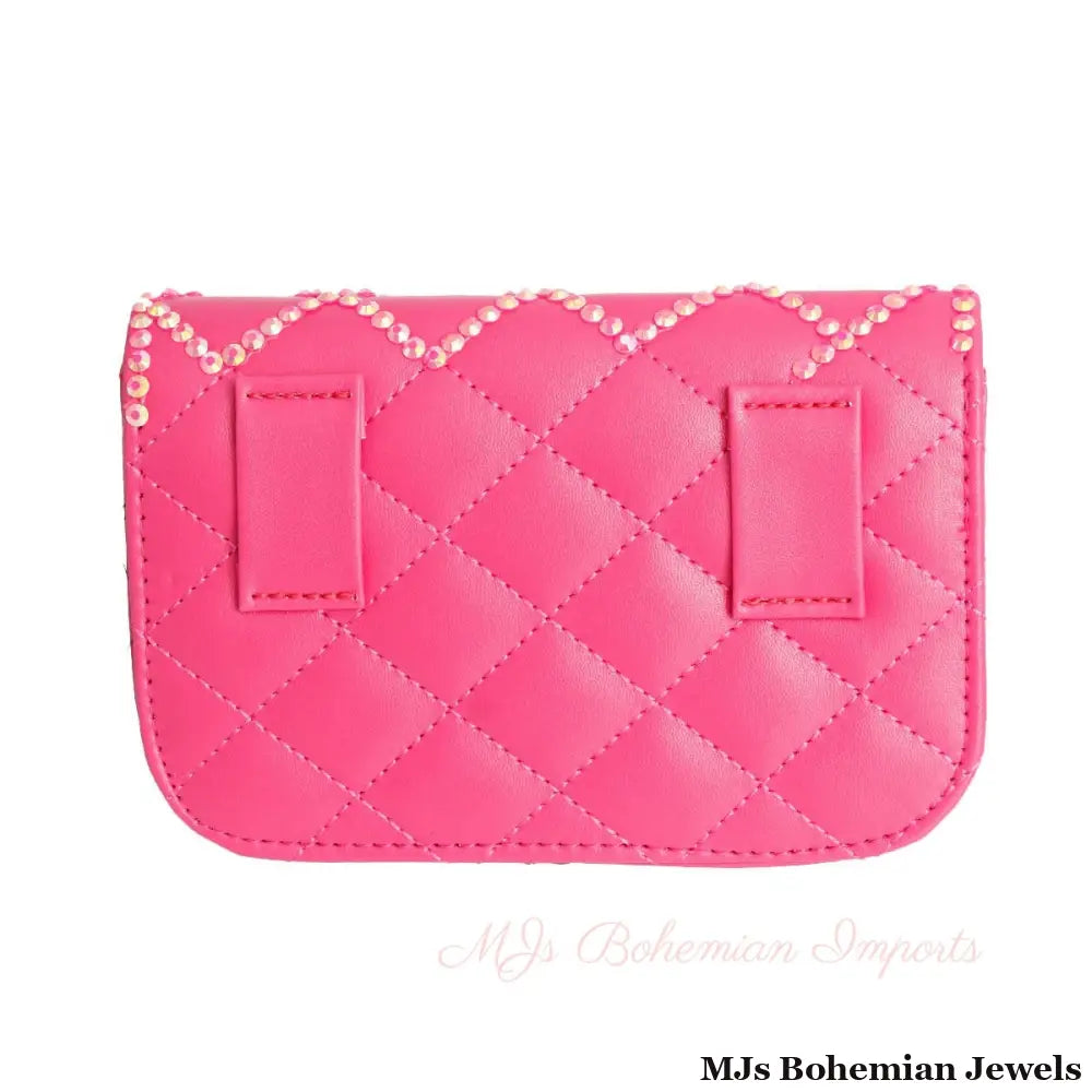 Fuchsia Quilted Belt Bag