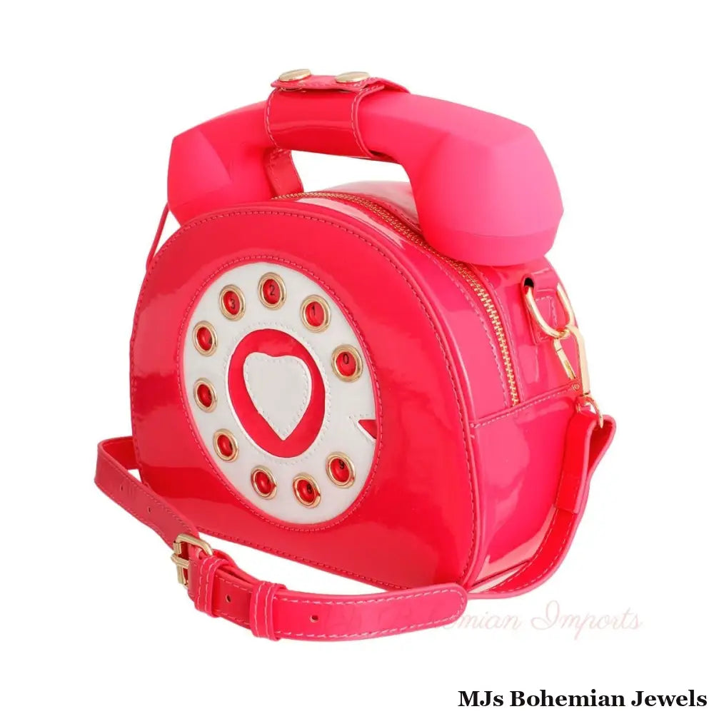Fuchsia Rotary Phone AUX Bag