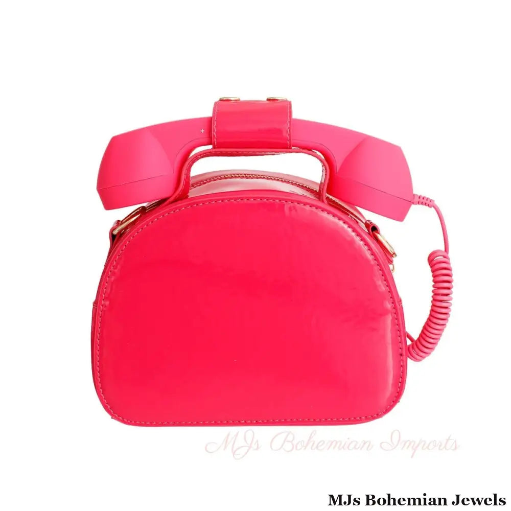 Fuchsia Rotary Phone AUX Bag