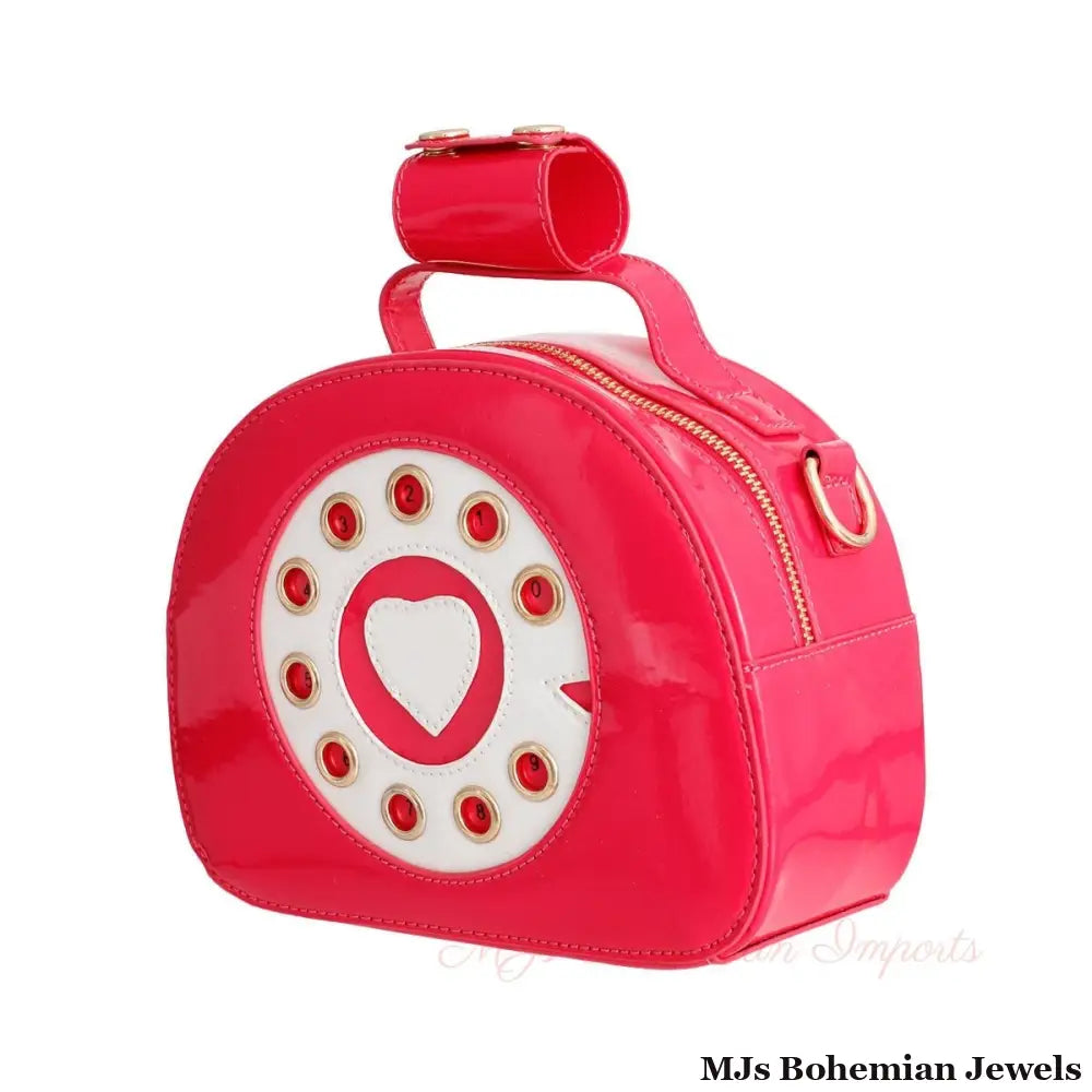 Fuchsia Rotary Phone AUX Bag