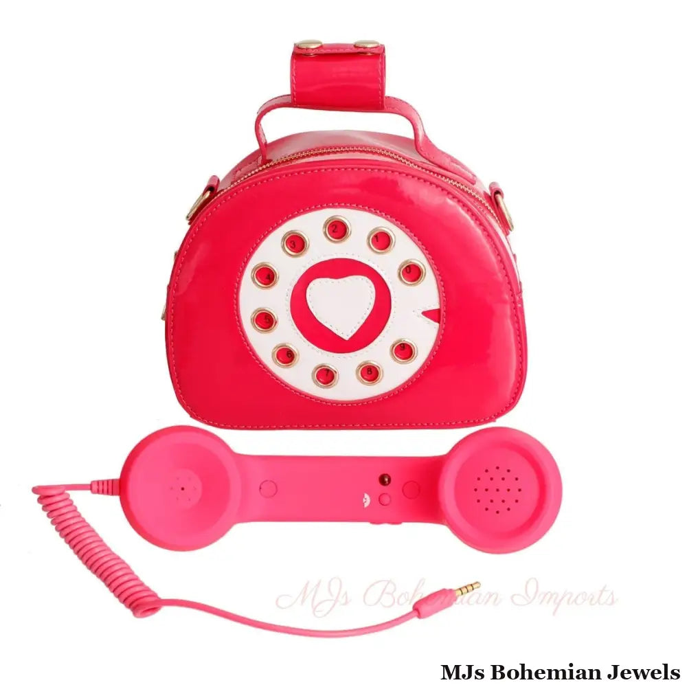 Fuchsia Rotary Phone AUX Bag