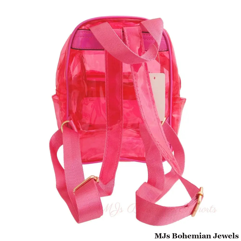 Fuchsia Transparent Backpack
