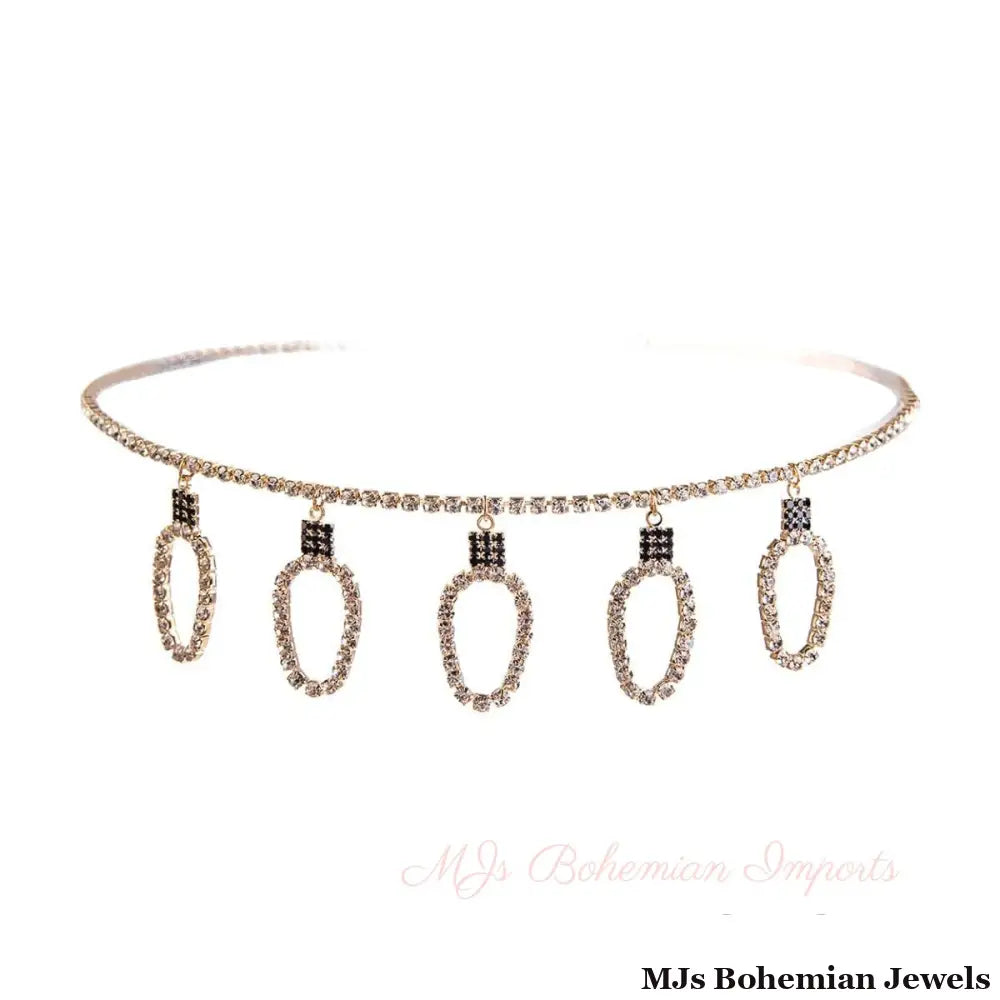 Gilded Glow: Gold Xmas Light Bulb Choker