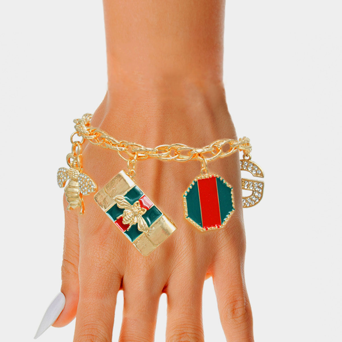 Golden Glamour: Zawadi Charm Bracelet