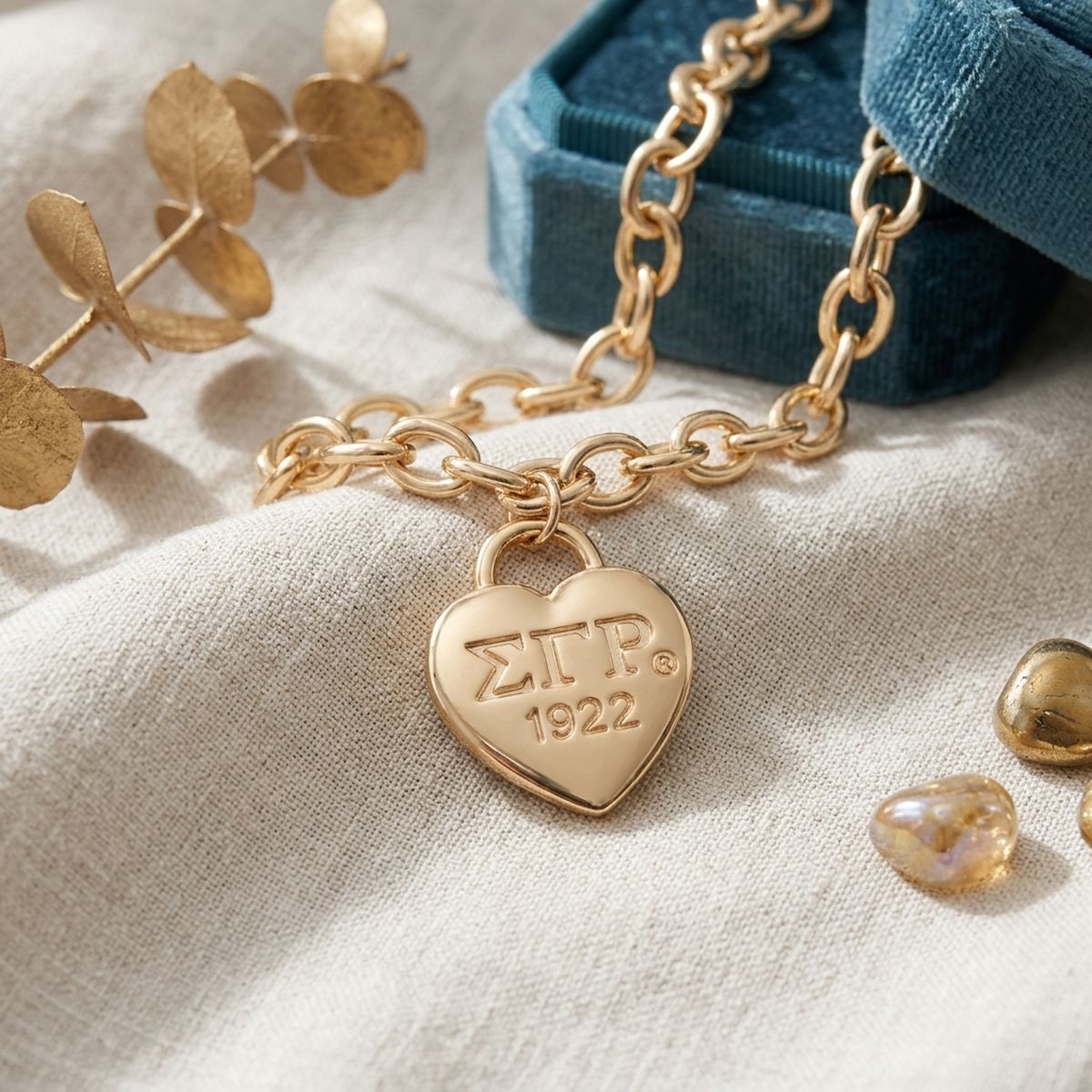 SGRHO Gold 1922 Legacy Heart Lock Chain Bracelet