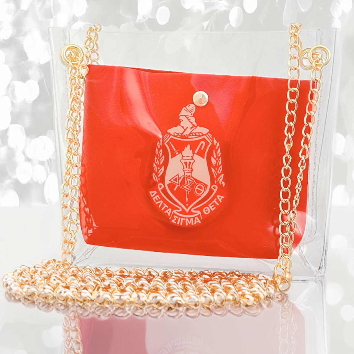Shoulder Bag Red DST Sorority Purse for Women