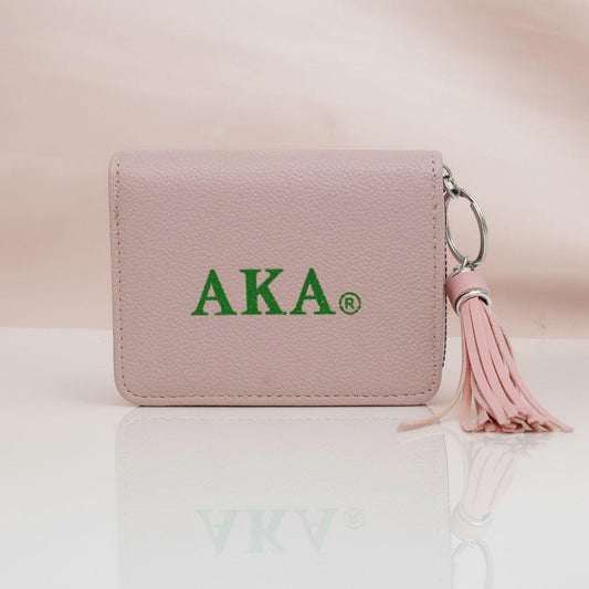 AKA Pink Tassel Keychain Zipper Wallet Updated
