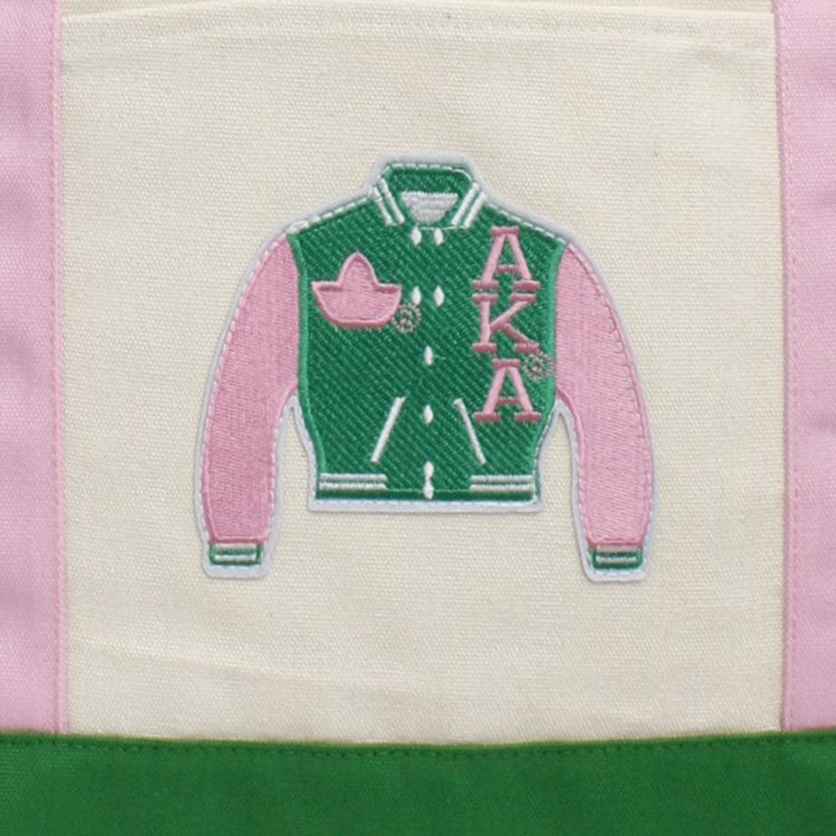 AKA Sorority Large Canvas Tote Bag Reusable Merch