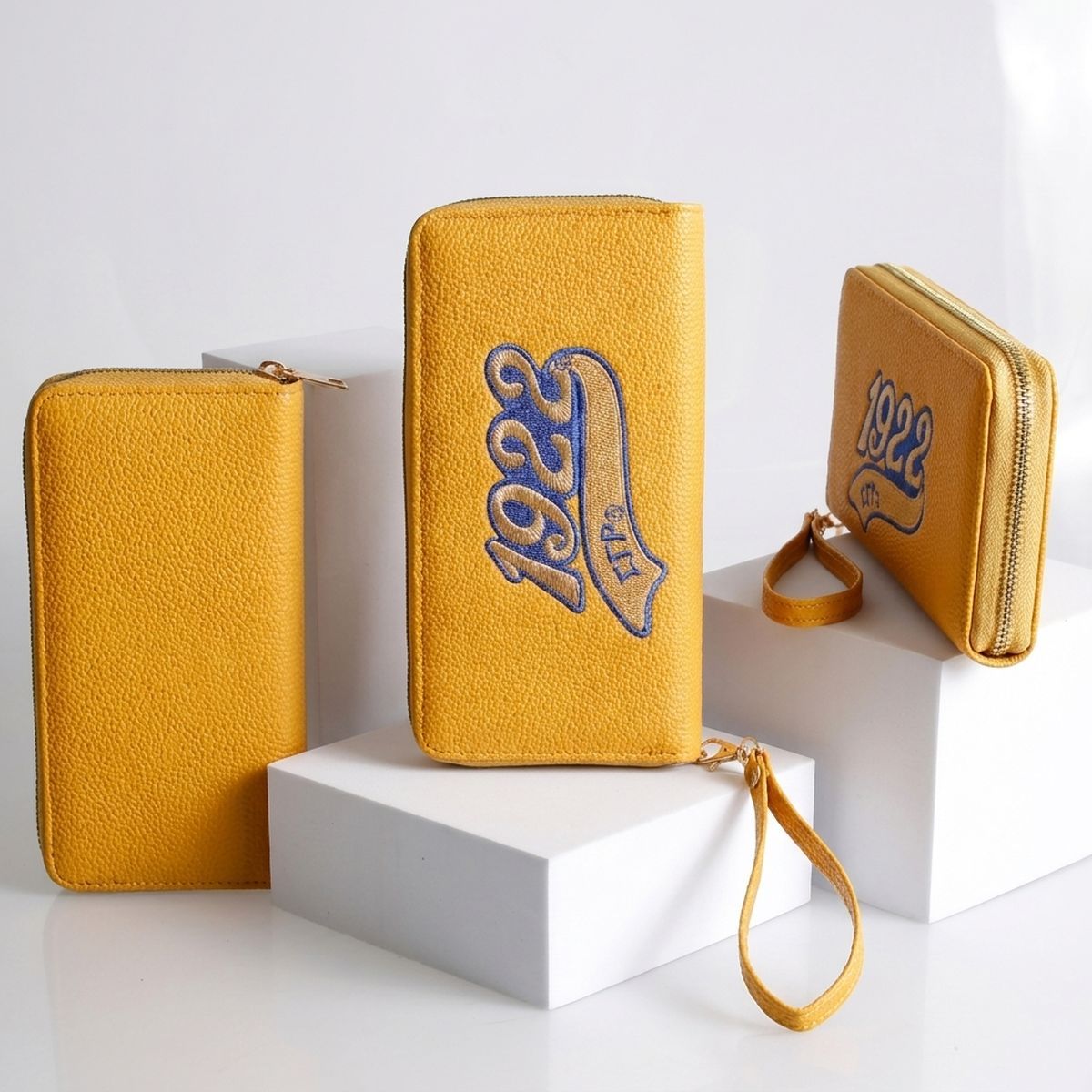 SGRHO Soror Long Yellow 1922 Patch Zipper Wallet