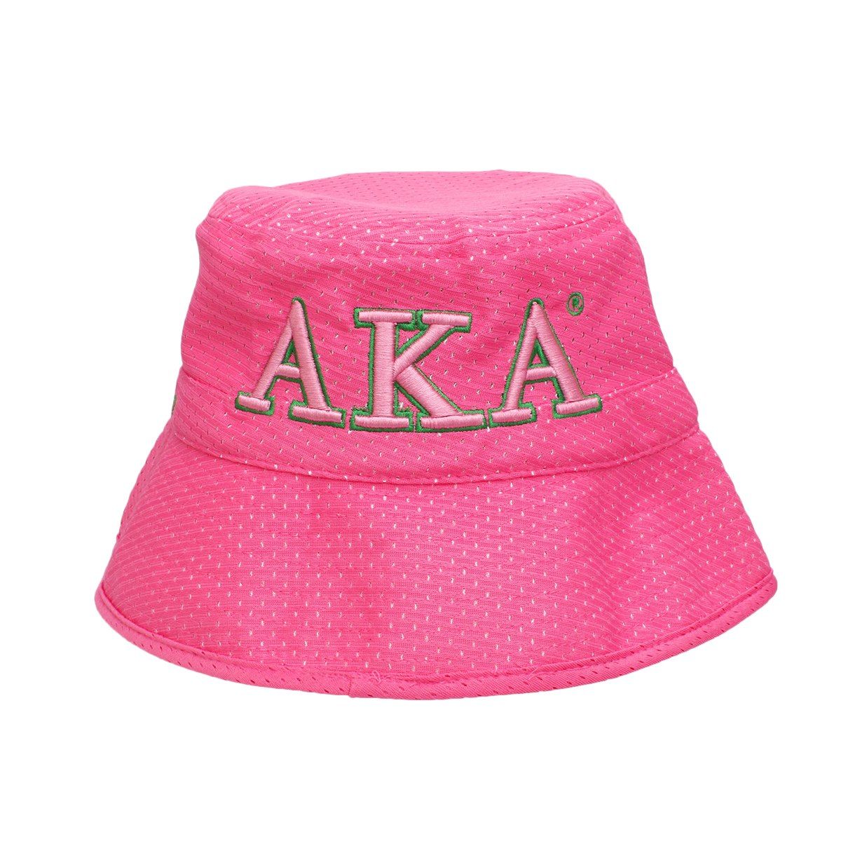 AKA Sorority Pink Mesh Embroidered Bucket Hat