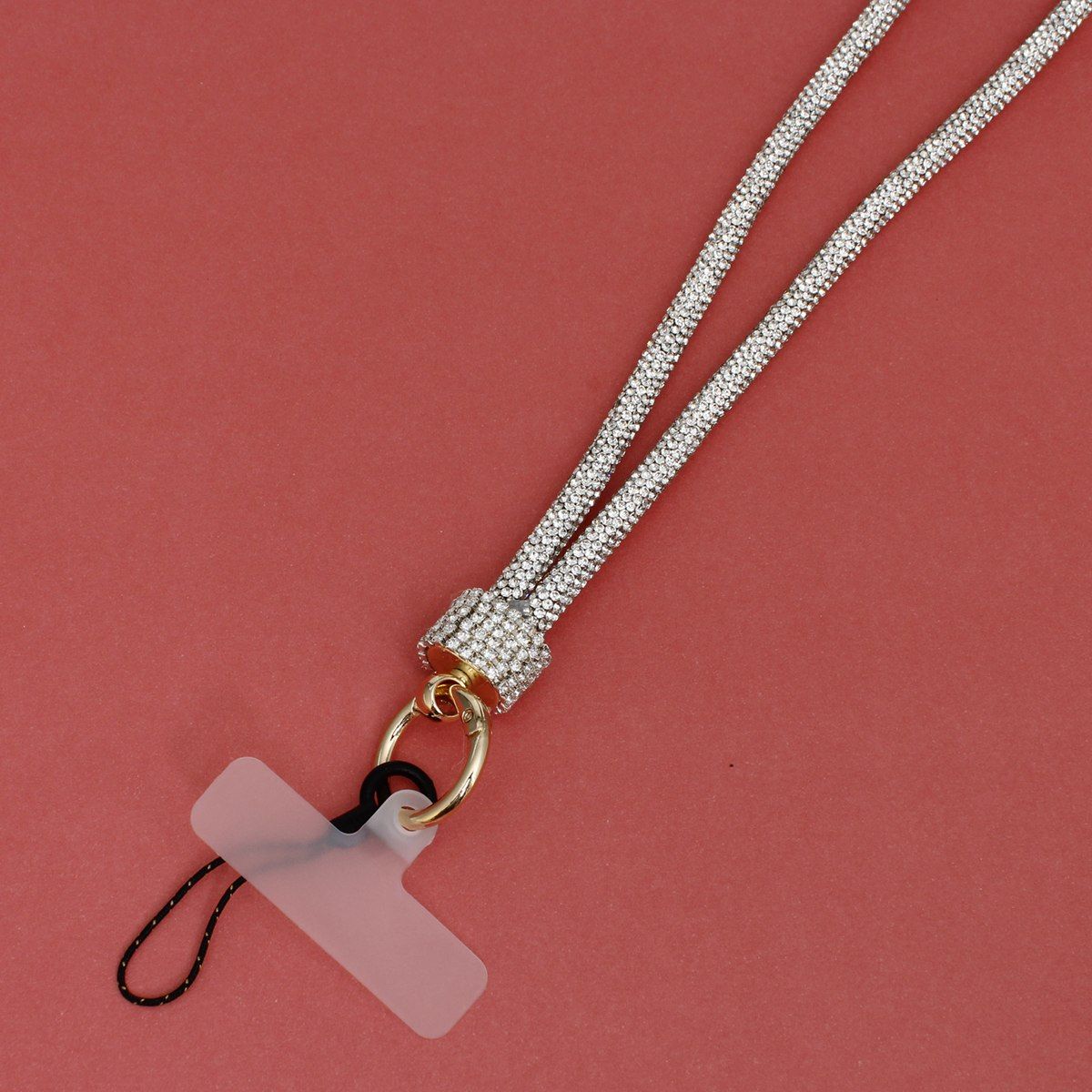 Rhinestone Long Phone Strap Clear Bling Lanyard