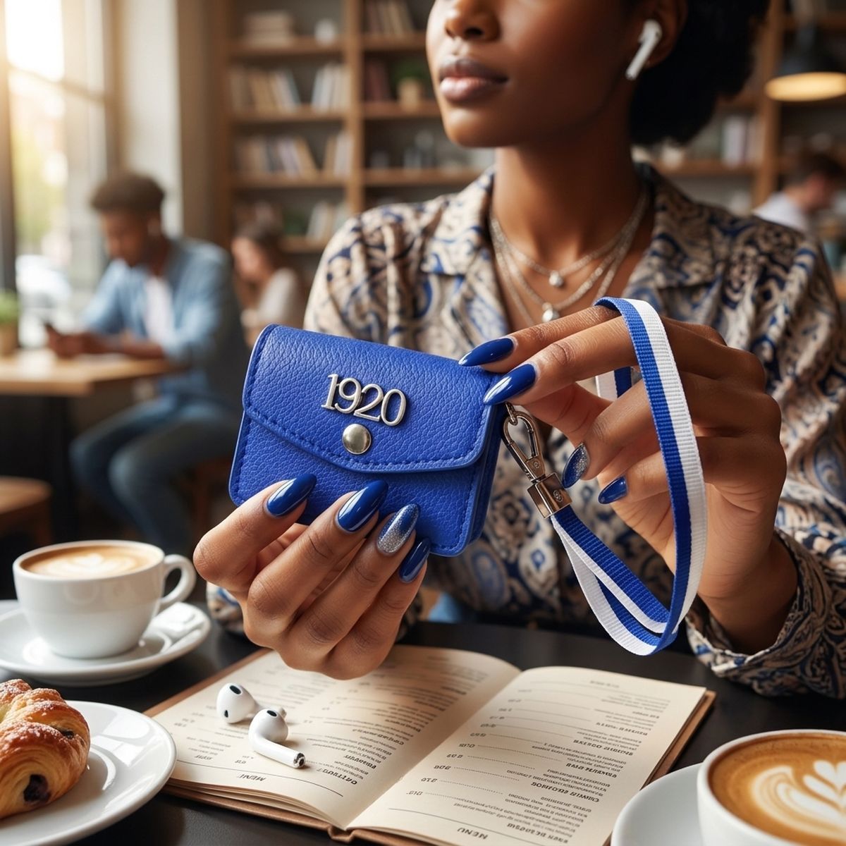 ZPB Blue 1920 Earbud Mini Snap Case with Clip