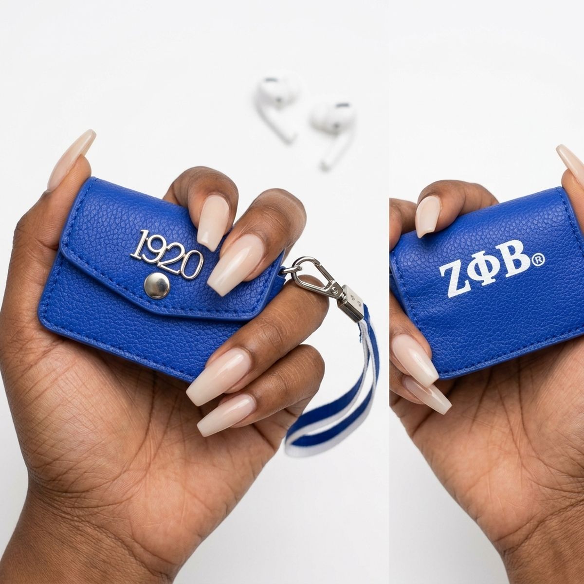 ZPB Blue 1920 Earbud Mini Snap Case with Clip